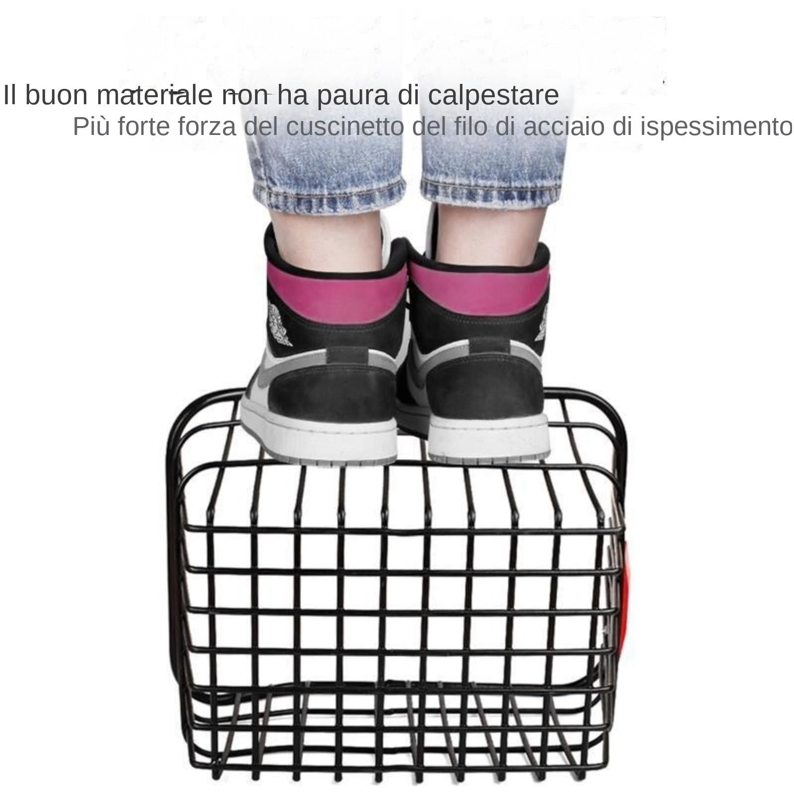 Cestino per Bicicletta Posteriore, Portapacchi per Biciclette, Grande Capacità, Distribuzione della Griglia, Durevole