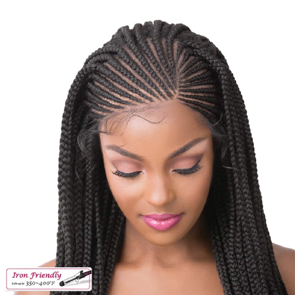 It's A Wig Iron Friendly Synthetic Hair Lace Front Braid Loose Ends Style Super Tiny Plaits - MICRO CORNROW BOX BRAID (1)