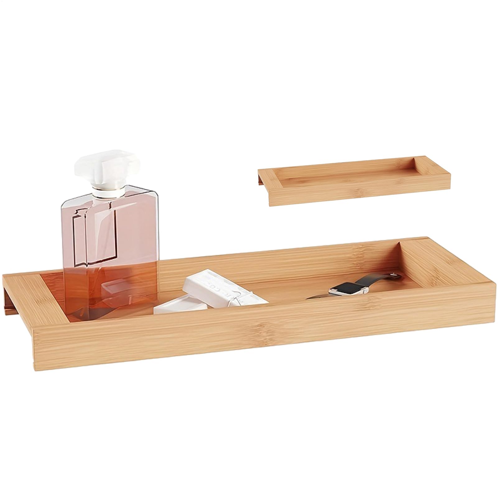 Organizador De Almacenamiento Rústico de Madera para un Baño Acogedor y Ordenado