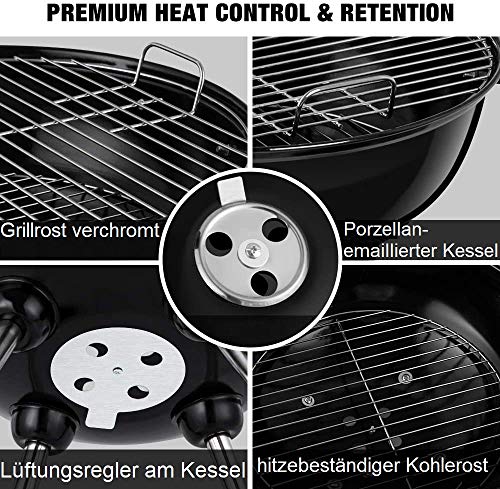 Kugelgrill Resch 502595 Holzkohlegrill mit 44 cm Durchmesser für 4 Personen