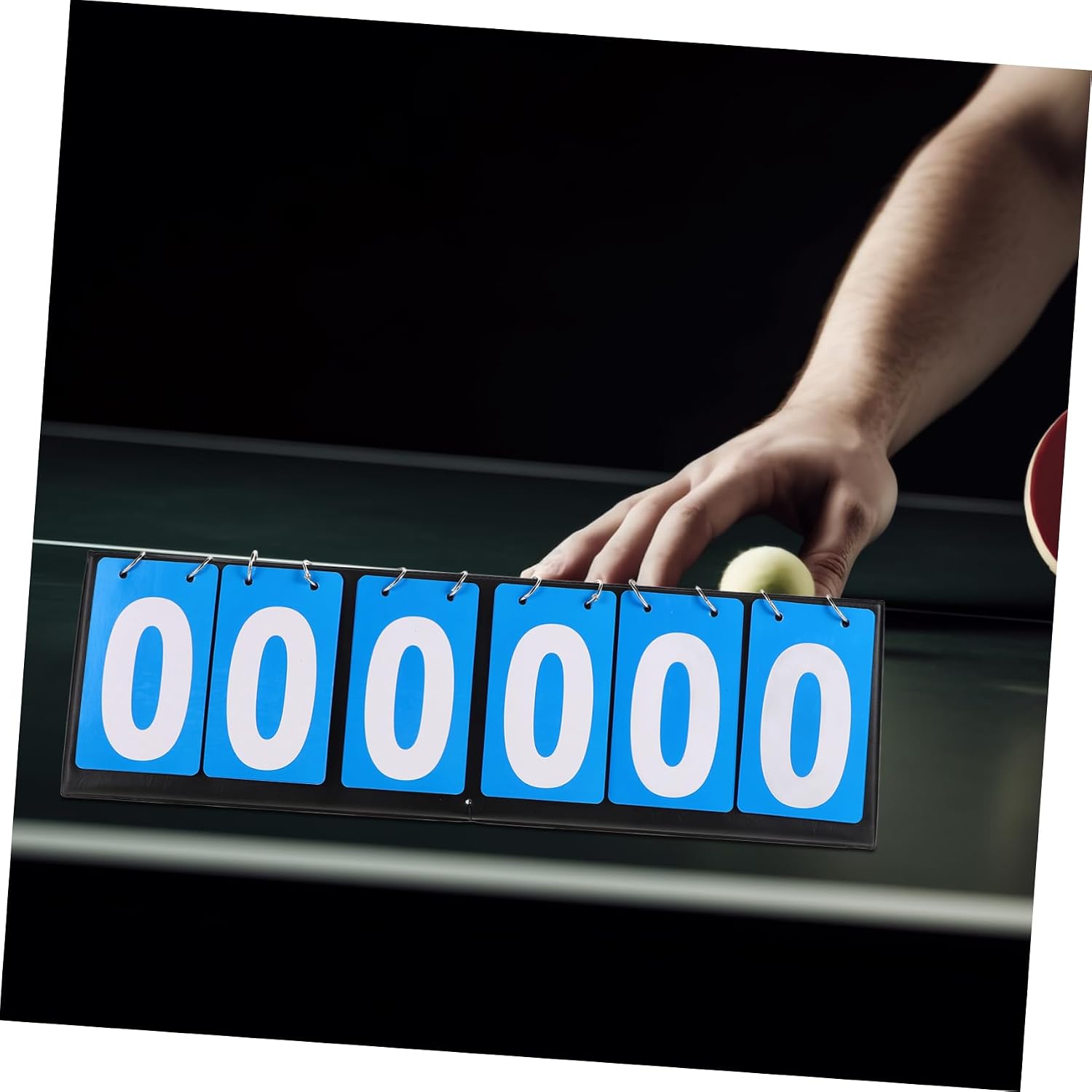 GANAZONO Table Tennis Score Counter Board Multi-Functional Flipping Scorekeeper for Tennis Basketball Volleyball and More and Easy to Use Six- Scoreboard