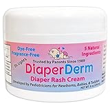 DiaperDerm Baby Diaper Rash Cream Pediatrician Formulated with 5 Ingredients for Gentle, Happy, and Rash-Free Skin Care, 8 oz