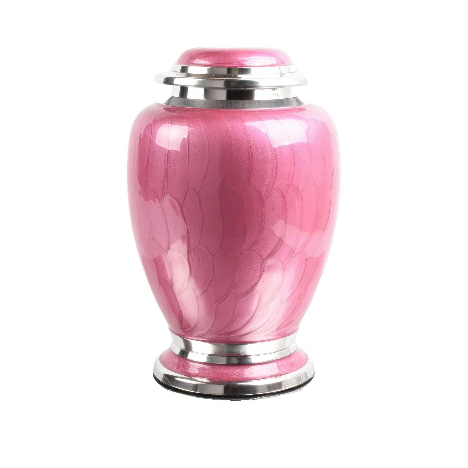 Aluminium Cremation Urn for Human Ashes – Adult Large Size Funeral Memorial Keepsake – Secure and Dignified Resting Place Holds Approx. 90kg or 14 Stone Body Ashes (Elegent Pink) — image 1