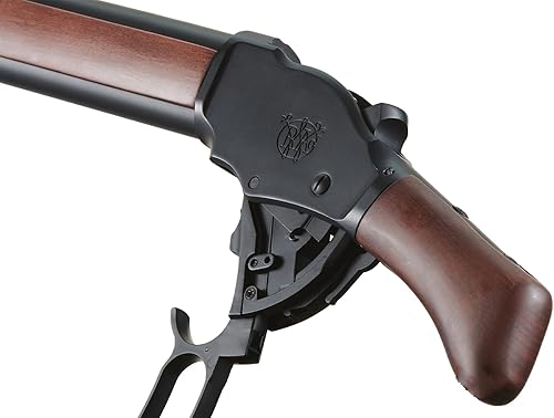 Miniatura 8 de Golden Ball & Eagle 300 FPS 1887 - Palanca de madera real de metal completo, pistola de aire comprimido, 1/3 Brust Negro -,plateado,Tono plata