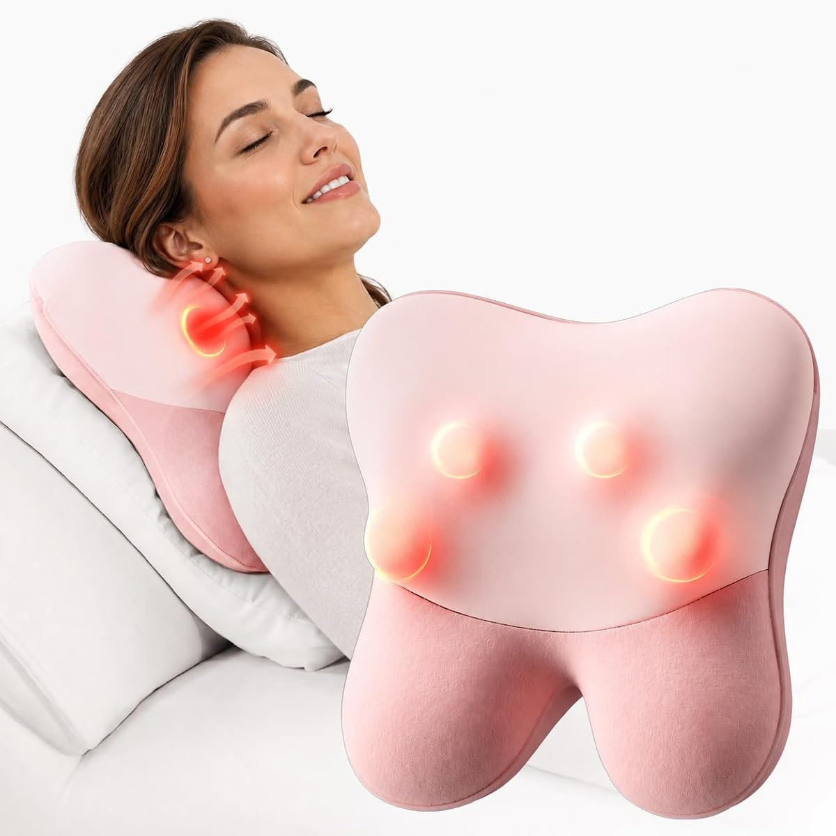 Back Massager with Heat FSA Eligible, EZBack Corded Back Massager for Pain Relief Deep Tissue, Shiatsu Back Massage Pillow, Soothing Muscle Tension Upper & Lower Back Relief