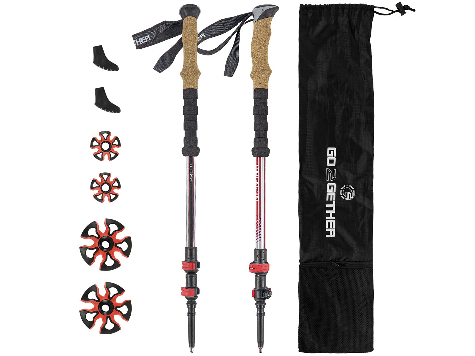 G2 Hiker Trekking Hiking Poles Telescopic/Aluminium Alloy/EVA Foam Grip/Cork Grip/Foam Padded Wrist Strap/ Auto-Adjustable Strap / Quick Flip Lock (Pack of 2 Poles).Yellow/Blue