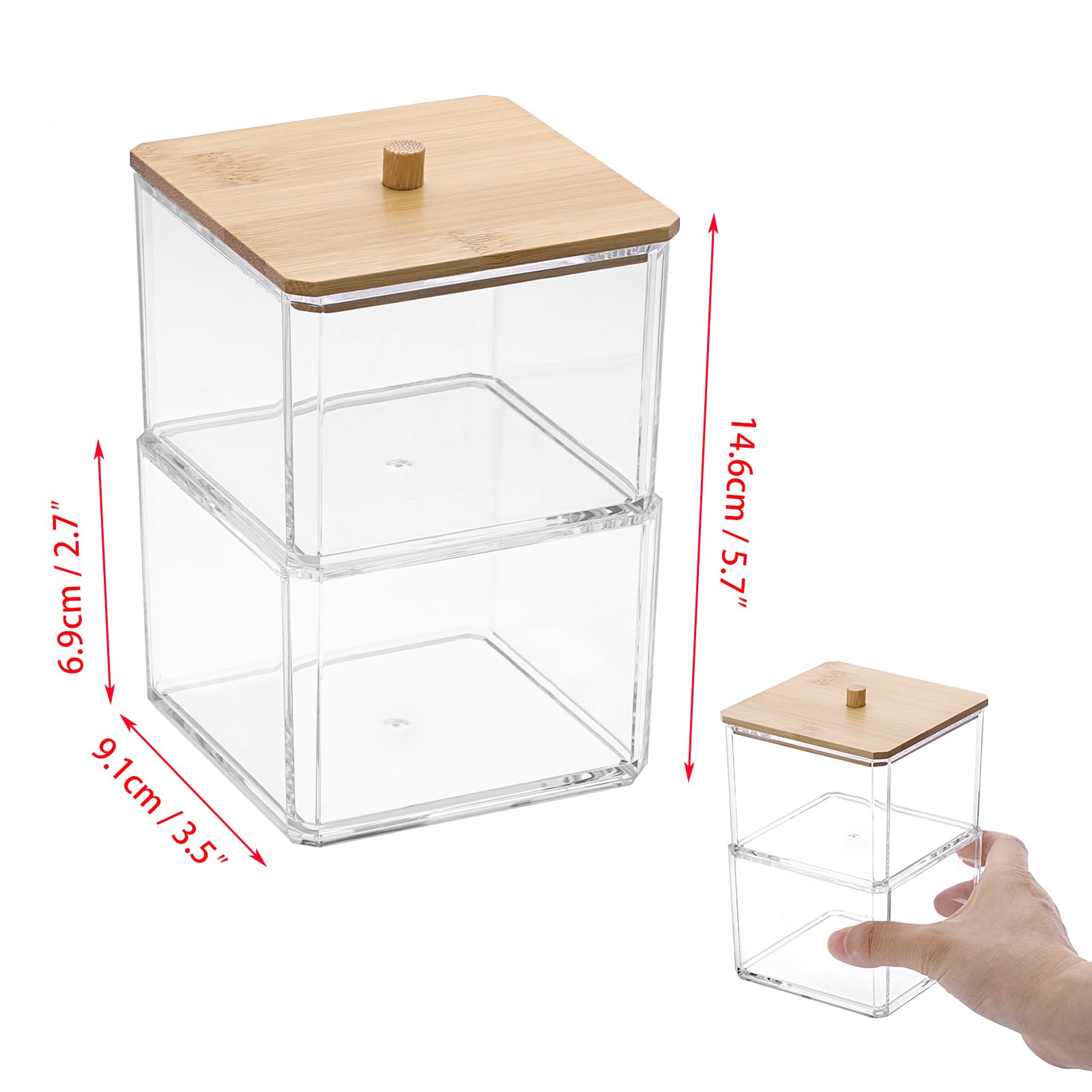 Sumnacon 綿棒収納ケース 透明綿棒ボックス 正方形 綿棒入れ Amazon.co.jp: Sumnacon 綿棒収納ケース 透明綿棒ボックス