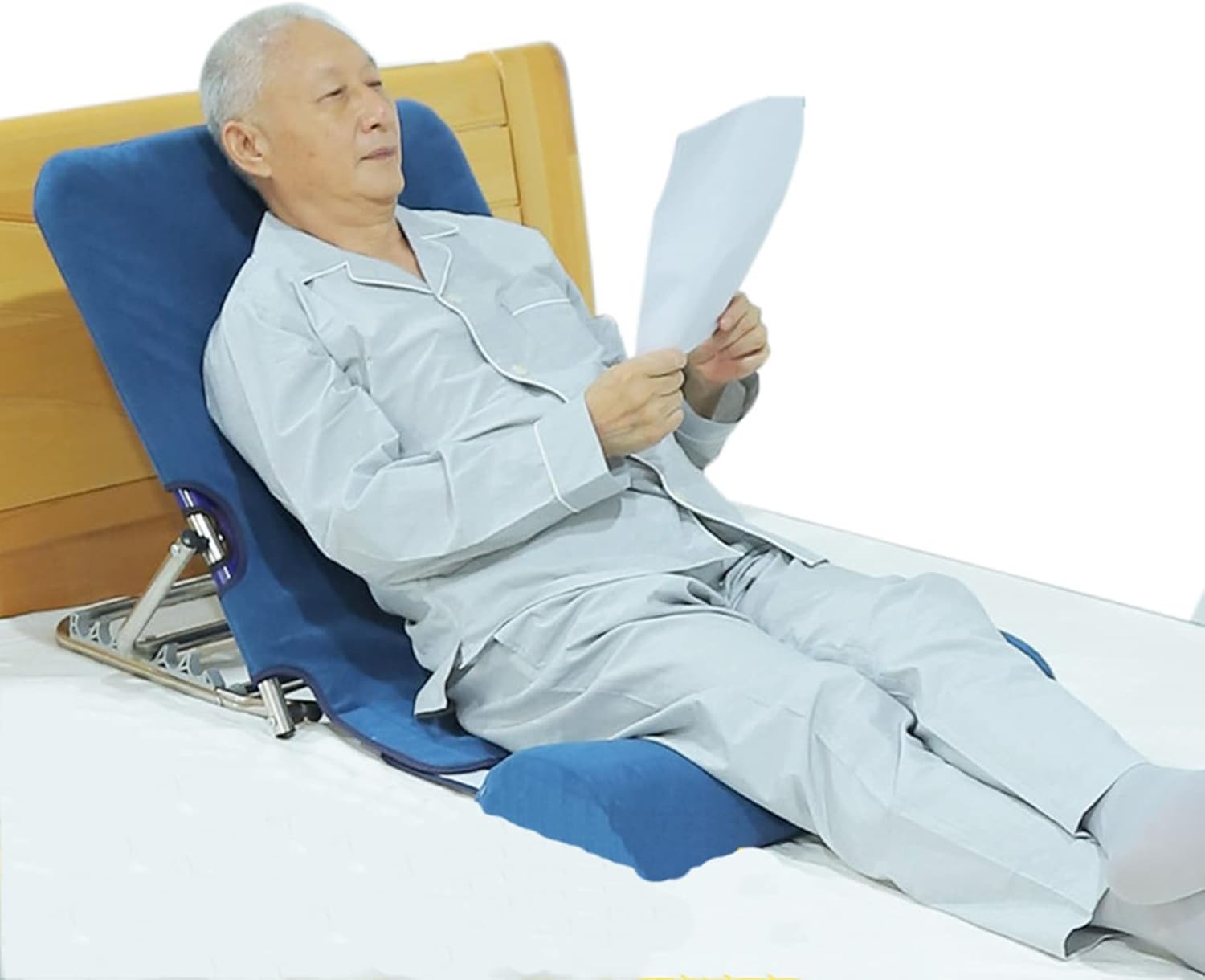 Folding Camping Cot for Adults Heavy Duty Outdoor Bed with Carry Bag Layer Travel Camp Cots Portable Cot Extra Wide,Floor-Chair for Reading-with Pillow Patient Care Bed Chair for Sitting Up