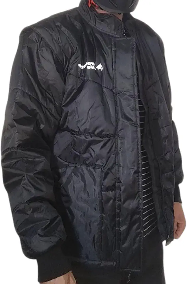 Jaqueta Moto Nylon Protector Life Sport Proteção Frio Intenso Vira Colete GP TECH Tira Manga Motoqueiro Motoboy Motociclista Preta