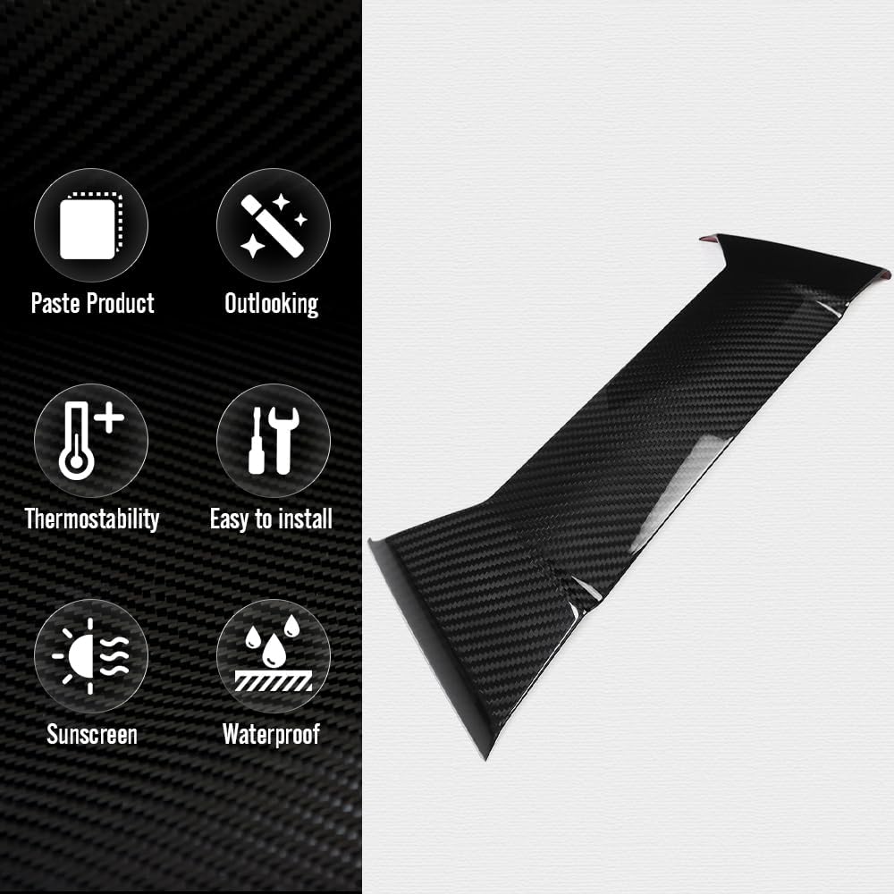 Genuine Carbon Fiber Upper Speaker Cover for Corvette C8 2020 2021 2022 2023 2024 2025 2026 Z06 Z51 Convertible ONLY, Interior Phone Charger Waterfall Upper Trim