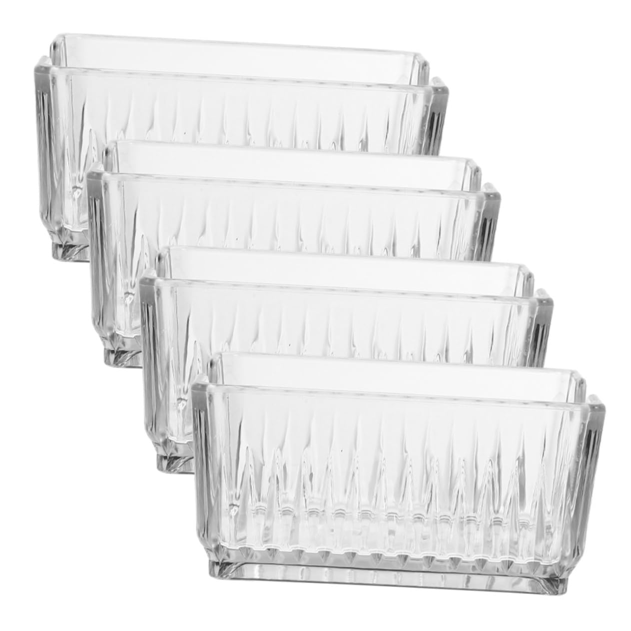 PRETYZOOM 4Pcs Acrylic Storage Box Versatile Organizer for Tea Bags Sugar Packets and Items Design for Easy Access for Kitchen Office Pantry Use