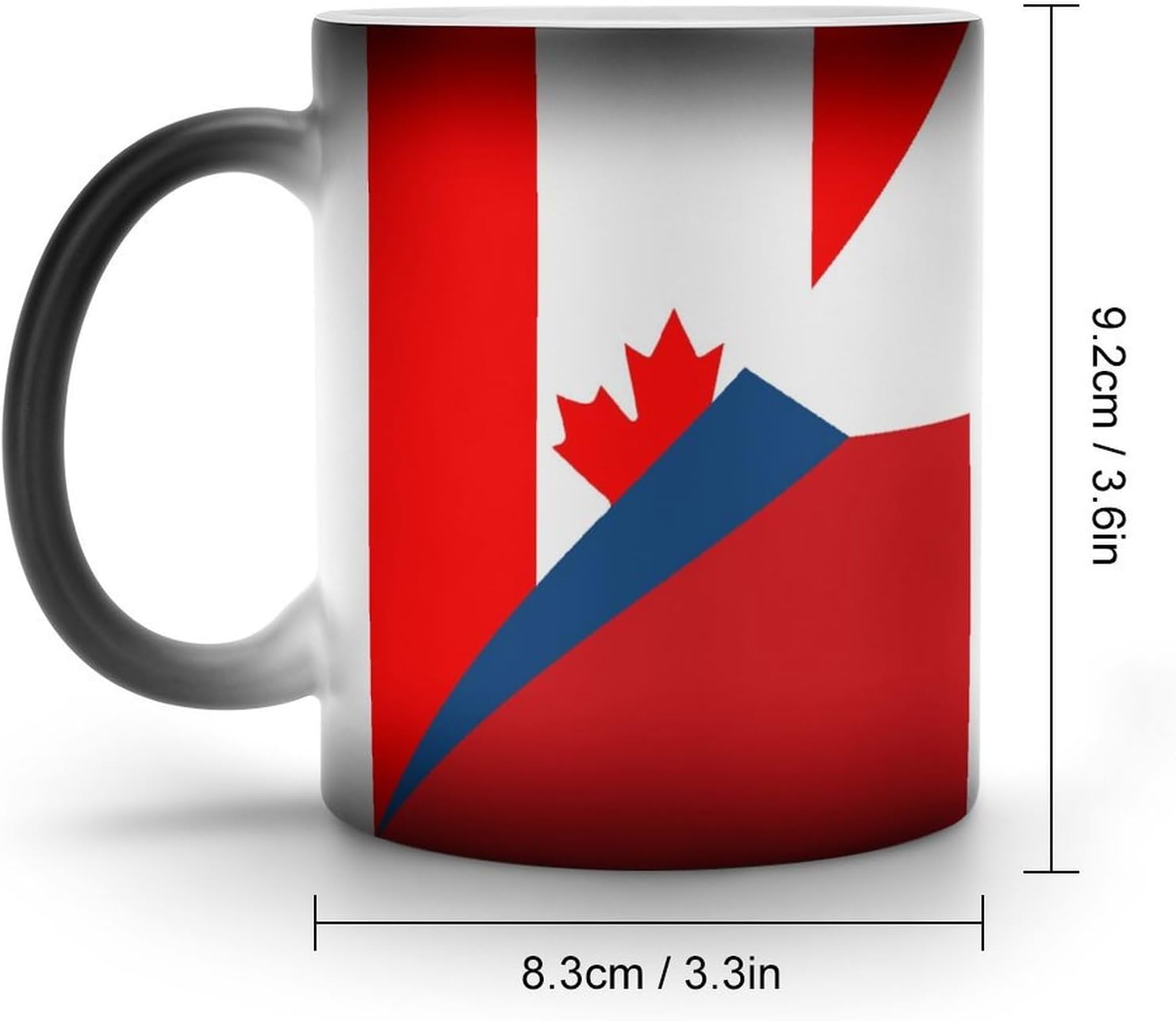 Canada And Czech Flag Funny Color Changing Coffee Mug Ceramic Magic Cup Personalized Discoloration Tea Mugs