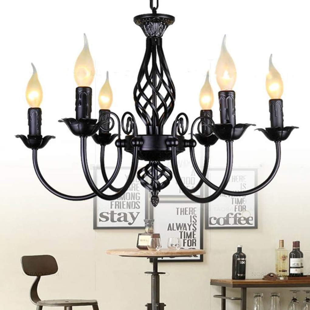 Lustre classique aristocratique E14 suspension réglable en fer