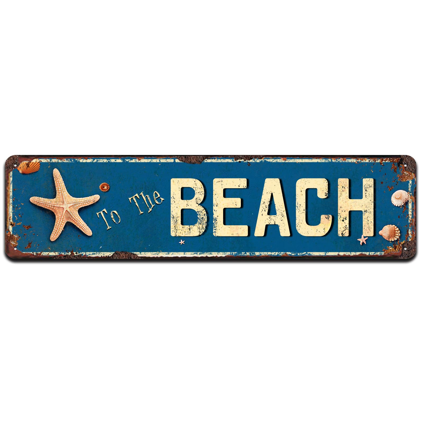 To The Beach Sign,Beach House Decor,Novelty Metal Tin Signs 4x16 Inch