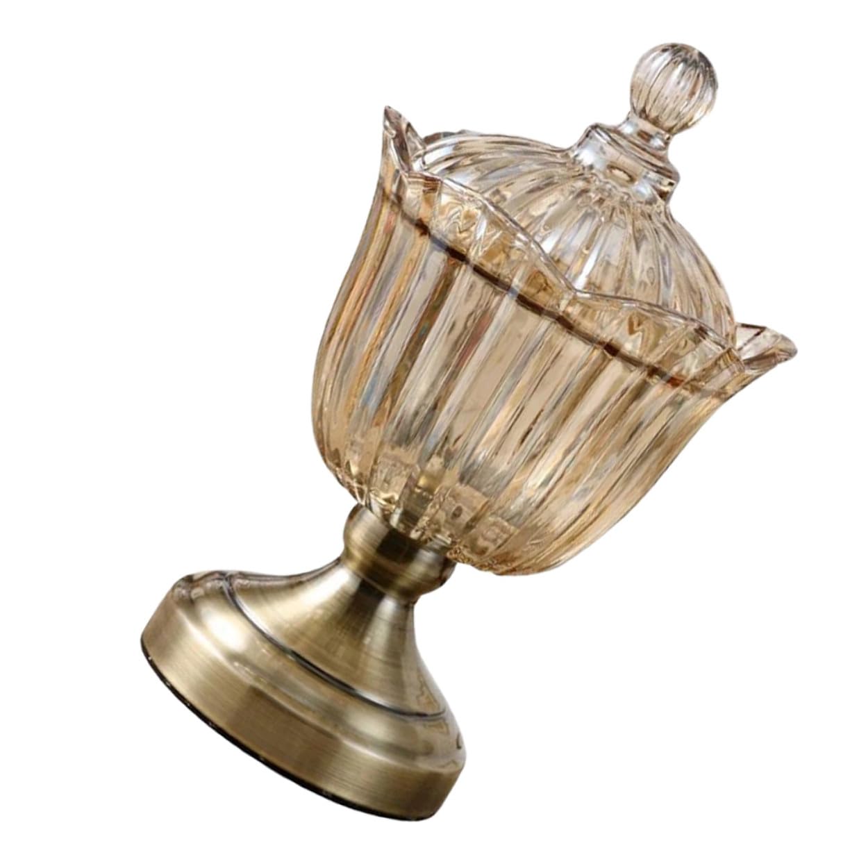 Boîte à Bonbons en Verre avec Couvercle Pratique, Bonbonnière Élégante pour Fruits et Snacks, Rangement la Cuisine Maison Fêtes, Déco Raffinée