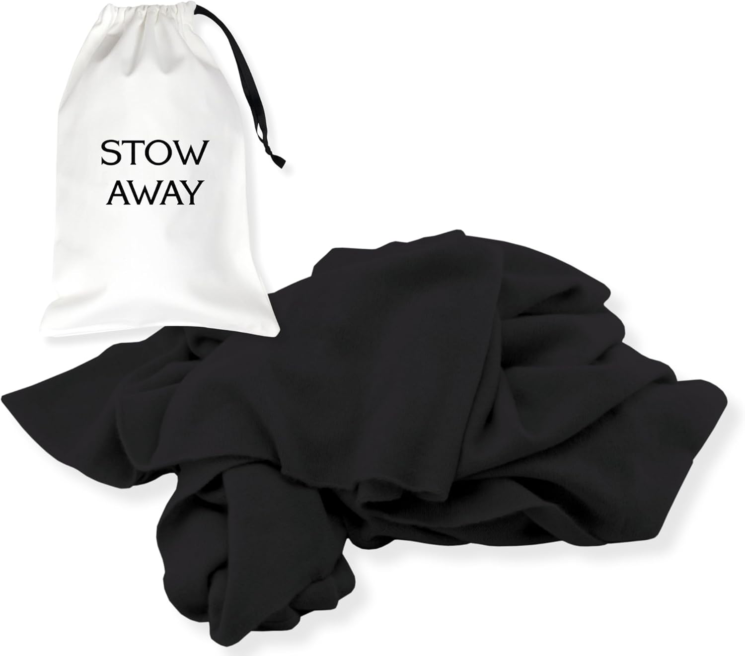 Jet&Bo 100% Cashmere Lightweight Travel Wrap, Shawl & Scarf Black 75" x 35" with Protective Storage Bag + Gift Box