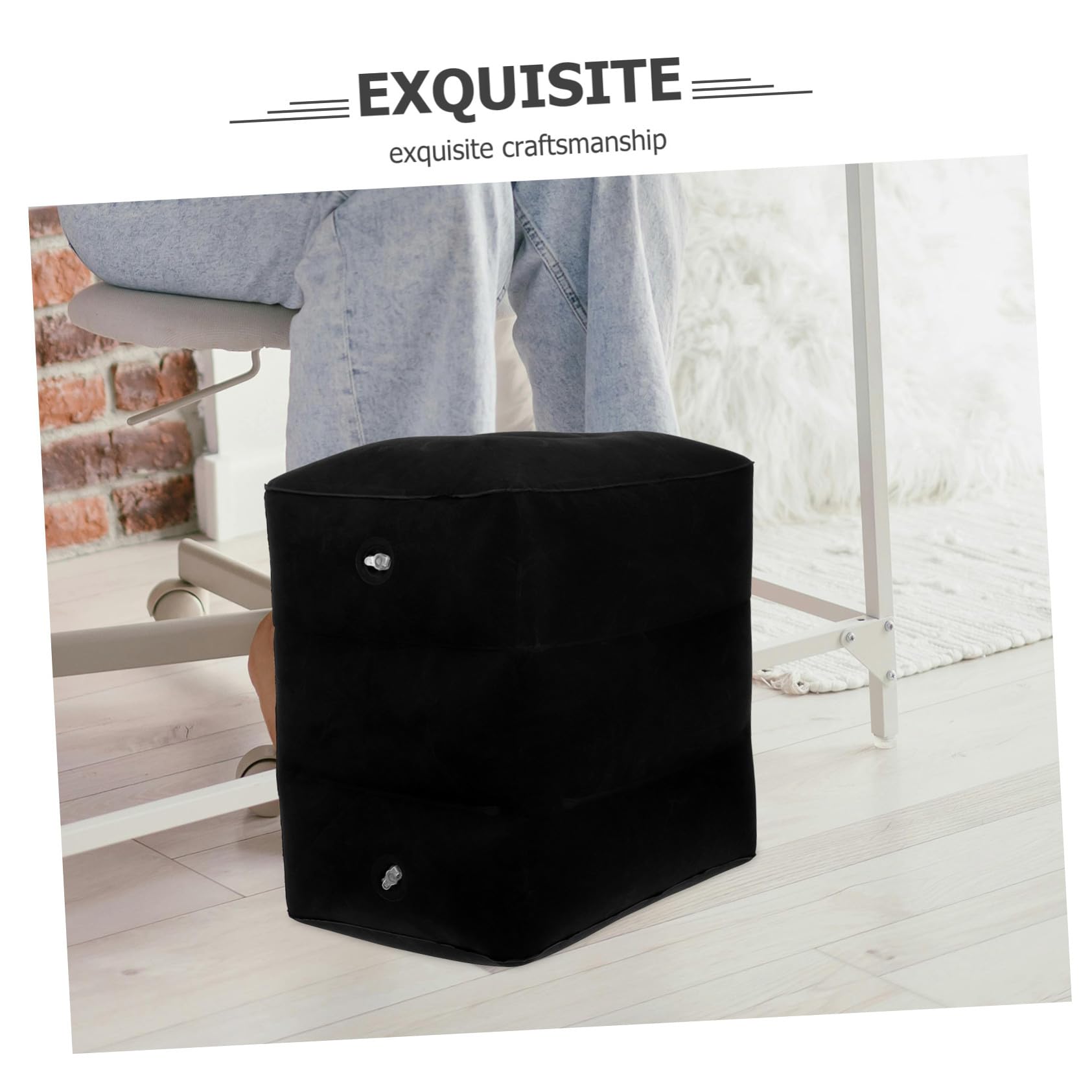 Zerodeko Cuscino Poggiapiedi Gonfiabile per Aereo Accessorio Essenziale da Viaggio Supporto per Gambe Facile da Trasportare e Pulire