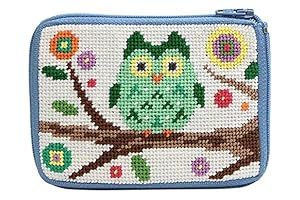 Beginner-Friendly Owl Coin and Credit Card Case Needlepoint Kit