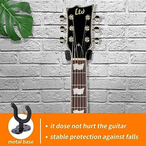 Donux Guitar Wall Mount,Ukulele Hanger Hook Holder Stand Guitar Hangers Hooks for Acoustic Electric Bass Guitars and Ukulele (2 Set) - View 6