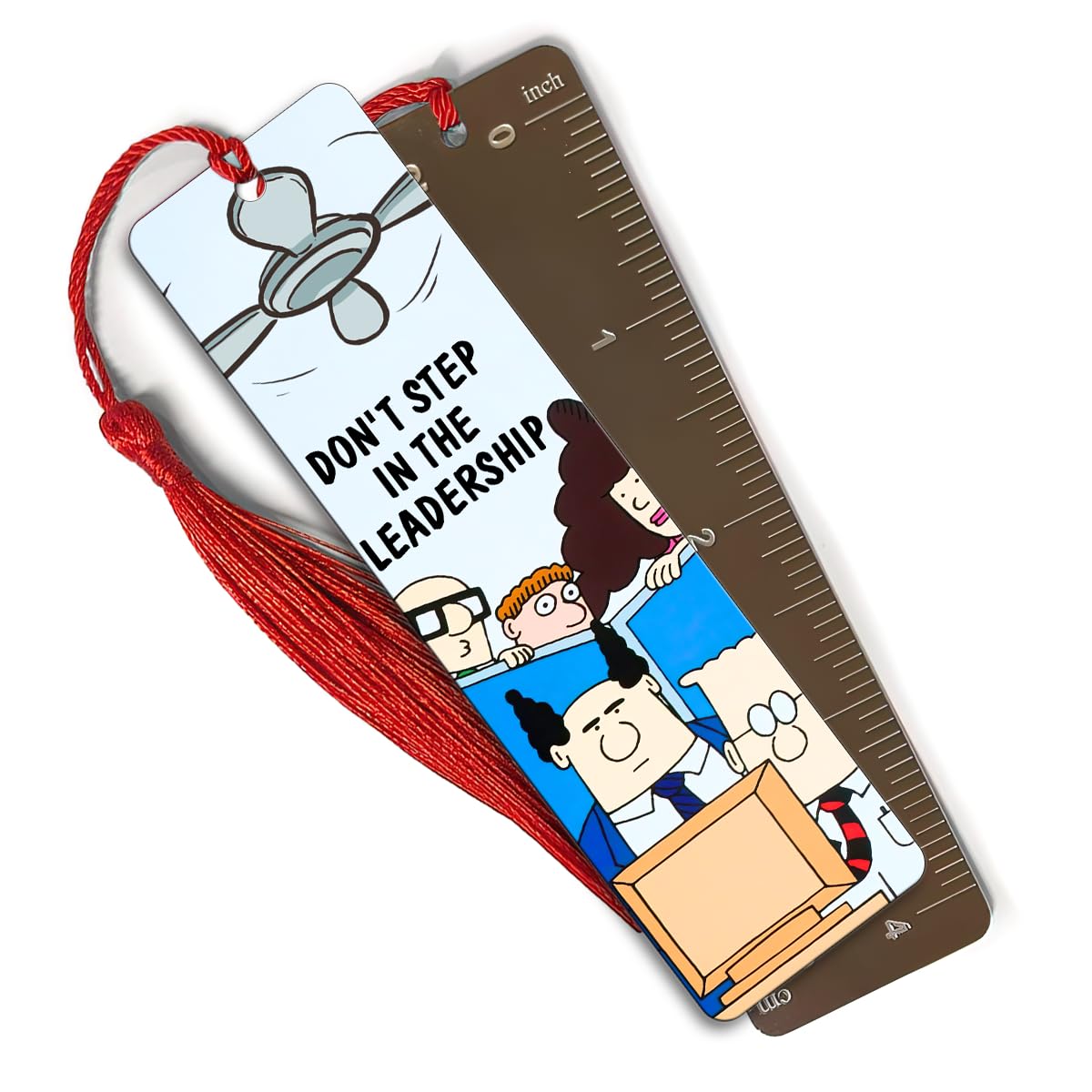Bookmarks Metal Ruler Di.lberts Reading Comics Bookworm Quotes Bookography Measure Tassels for Book Bibliophile Gift Reading Christmas Ornament Markers