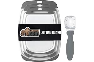 Gorilla Grip Durable Kitchen Cutting Board Set of 3