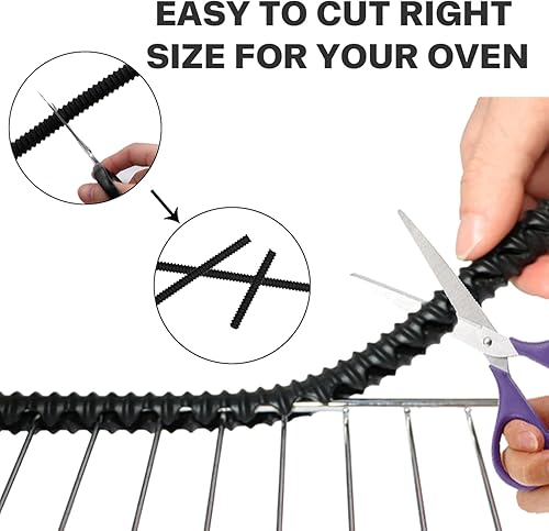 Miniatura 6 de Protectores extralargos para horno de 22 pulgadas, paquete de 2 protectores de horno resistentes al calor para estantes, protector de borde de