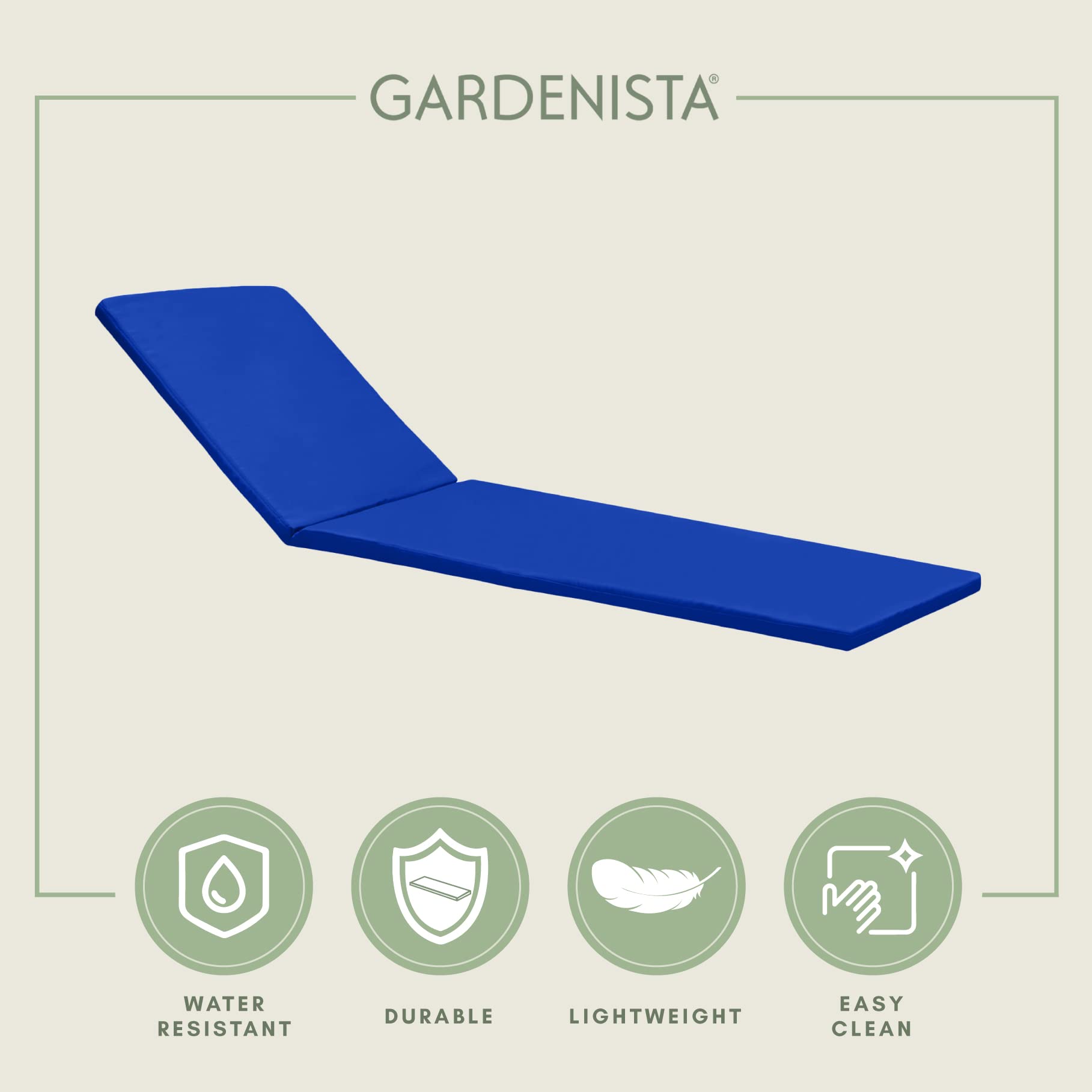Colchoneta de Tumbona para Tomar el Sol Impermeable para el Exterior - Azul
