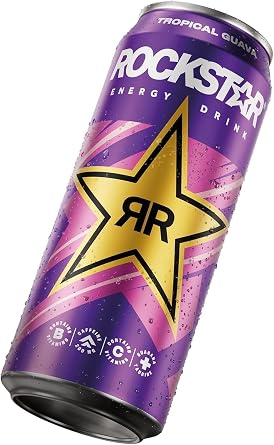 6 x Rockstar Energy Drink Punched Tropical Guava 500ml Caffeine Refreshing Drink for Energy Kick Delicious Tasty And Twisty Treat With Your Family And Friends For All Occasions