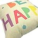YOUR SMILE Phrase Square Decorative Throw Pillows Case Cushion Covers Shell Cotton Linen Blend (18''x18'', Color #17)