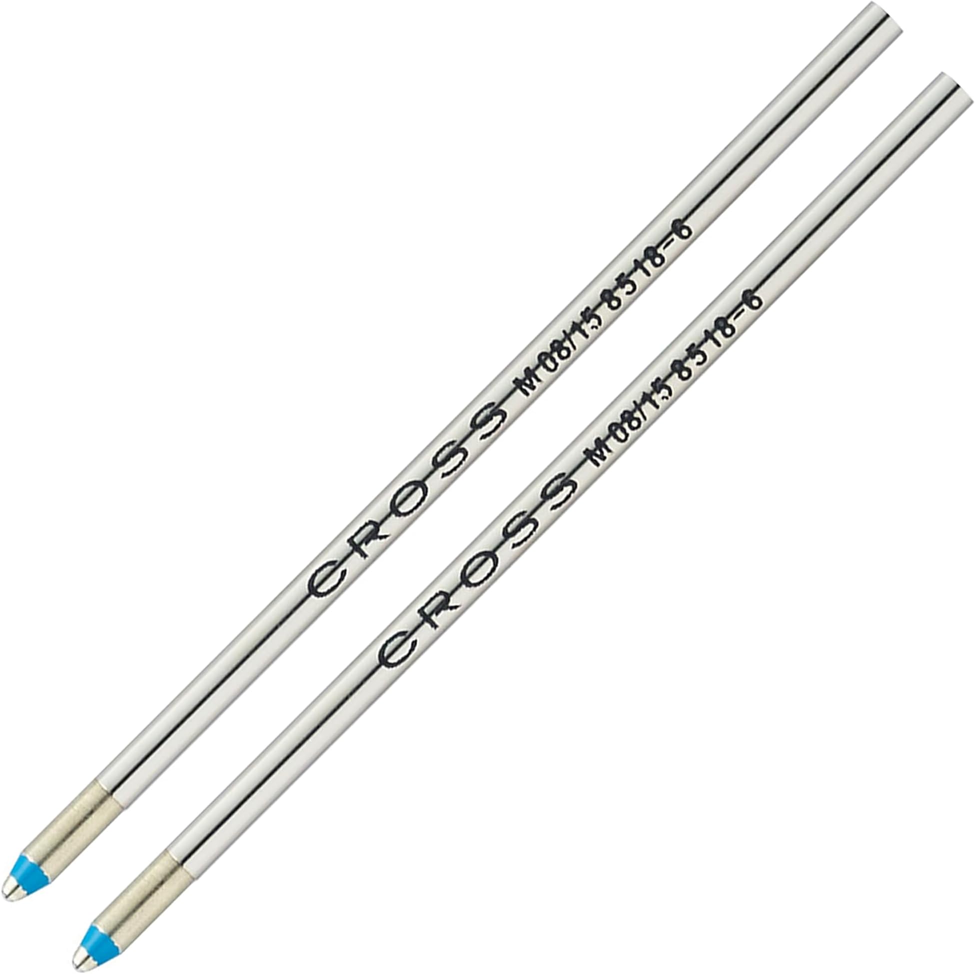 Cross 8518-6 Original Micro Refill for Ballpoint Pens, Medium Point, Suitable for Cross Tech3+ Ballpoint Pens, 2 Pack, Blue