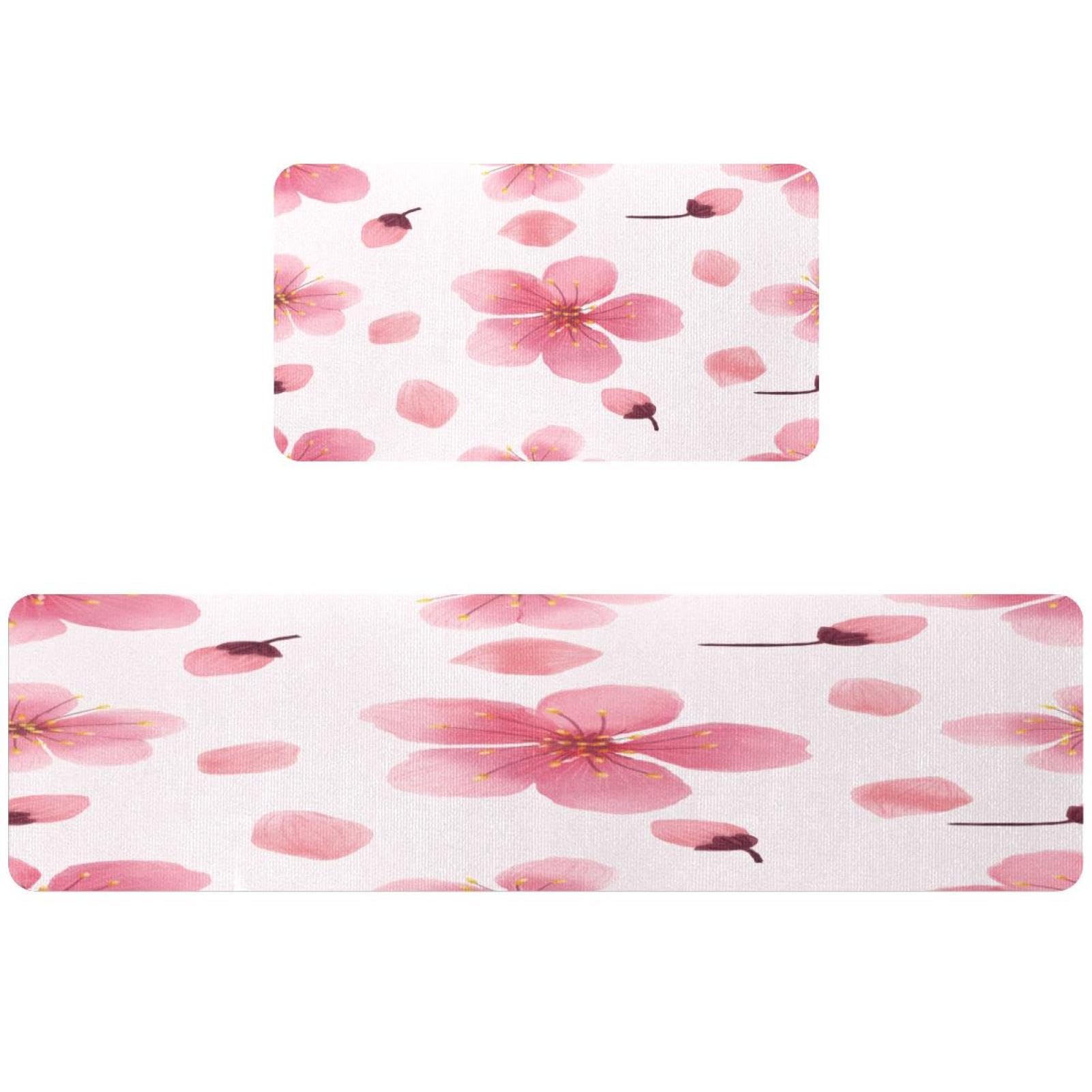Tapis de cuisine motif fleurs de cerisier pour apporter une touche de douceur et de printemps