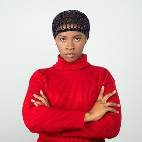 Miniatura 6 de Lurrose Red de pelo tejida a mano, ligera, transpirable, malla para mujer, plegable, para dormir y viajar, práctica red de ganchillo