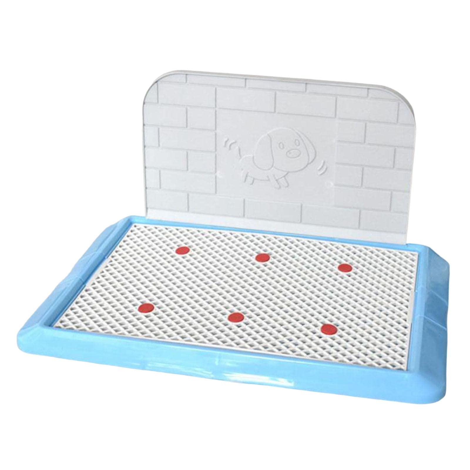 perfk Reutilizable Caja de Arena para Perros Perros Orinal Inodoro Pee Loo Pad Titular Contenedor Pan Bedpan con Cerca Bandeja de Arena para Mascotas