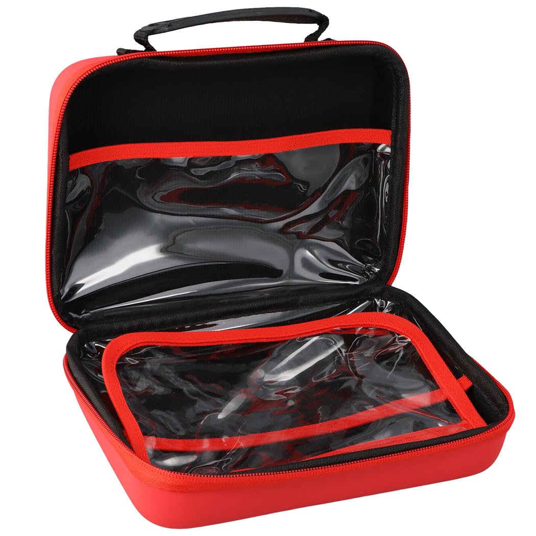 Kit di pronto soccorso per la famiglia, custodia impermeabile in EVA, kit da viaggio compatto per esterni, casa, ufficio, campeggio, escursionismo e auto, pratico con maniglia per il trasporto