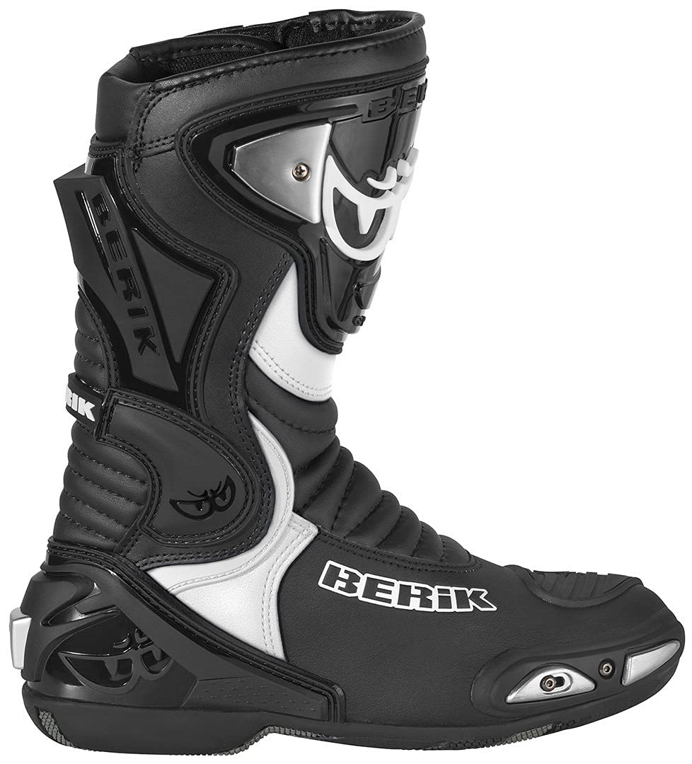 Berik Losail Stivali da moto, nero/bianco, 41