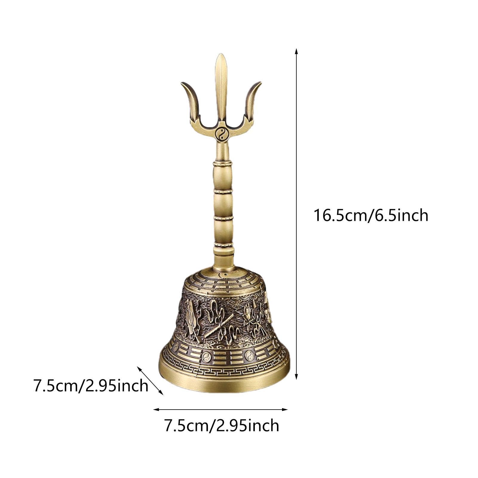 Generic Handbell Dharma Object Bell Set Polished Sound Supplies Taoism Instrument Portable Loud Meditation Bell Prayer Bell