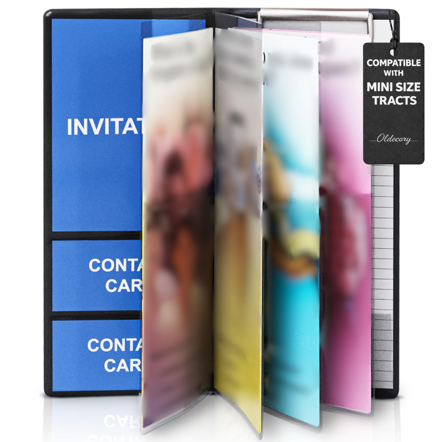 Tract Holder for Ministry, Black Plastic, JW.org gifts, Pioneer, organizer, Jehovah Witness accessories, 1 unit, 200g capacity