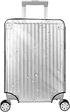 Suitcase Cover, Suitcase Cover Luggage Protector PVC Reusable Trolley Dustproof Scratch Proof Suitcase Protector Cover for Travel, white, Minimalistic