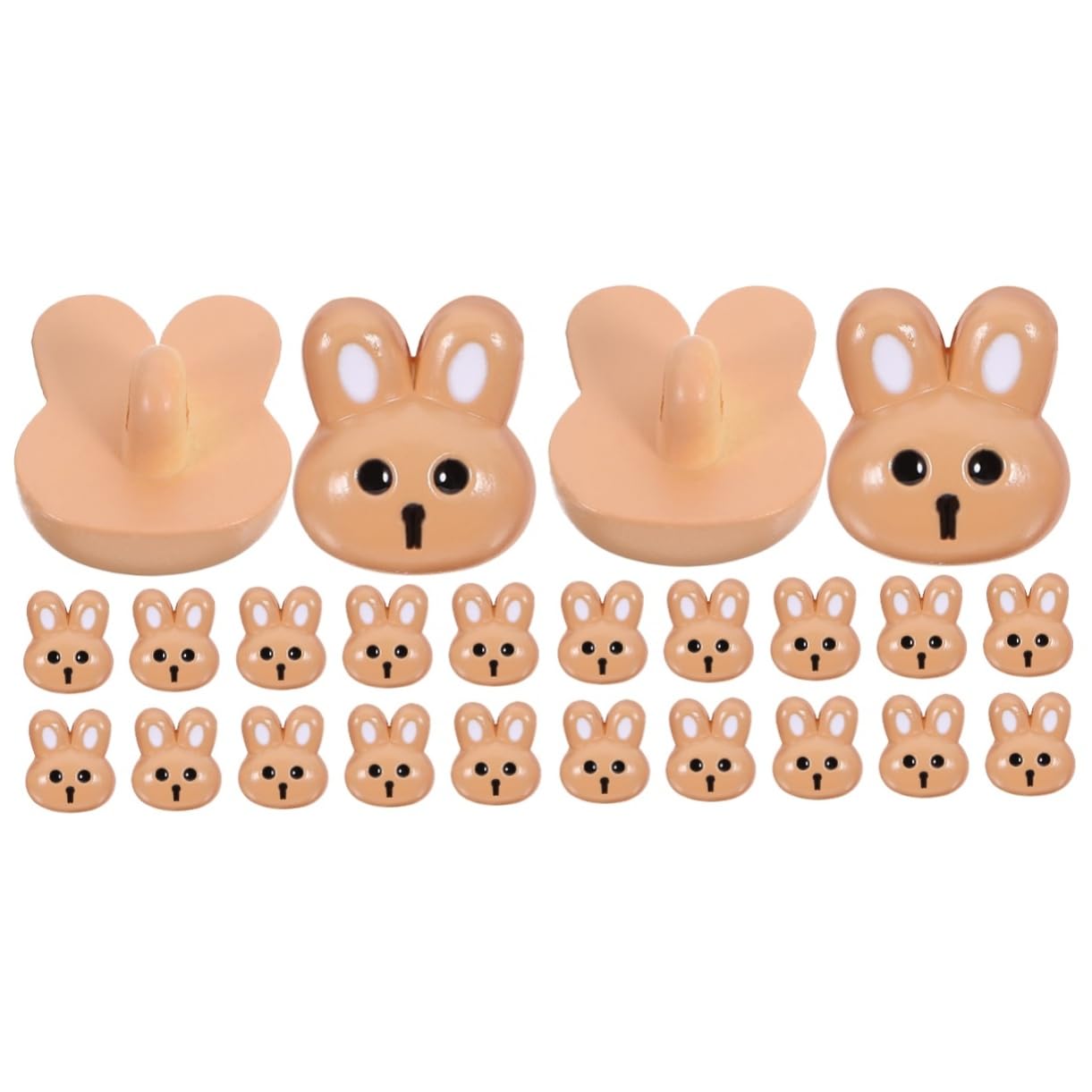 Tofficu 24pcs Easter Bunny Buttons Resin Rabbit Cartoon Buttons Clothes DIY Sewing Easter Decorations Craft Chicks and Bunnies for Craft