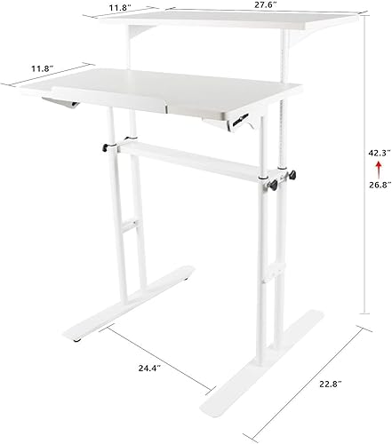 Miniatura 6 de Home Office - Mesa de escritorio con soporte y altura ajustable estación de trabajo para estar de pie y sentado