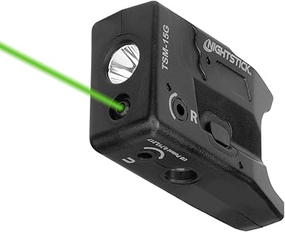 Nightstick TSM-15G 150-Lumen Rechargeable Tactical Mounted Light w/Green Laser for Smith & Wesson M&P 9 & 40 Shield,Black