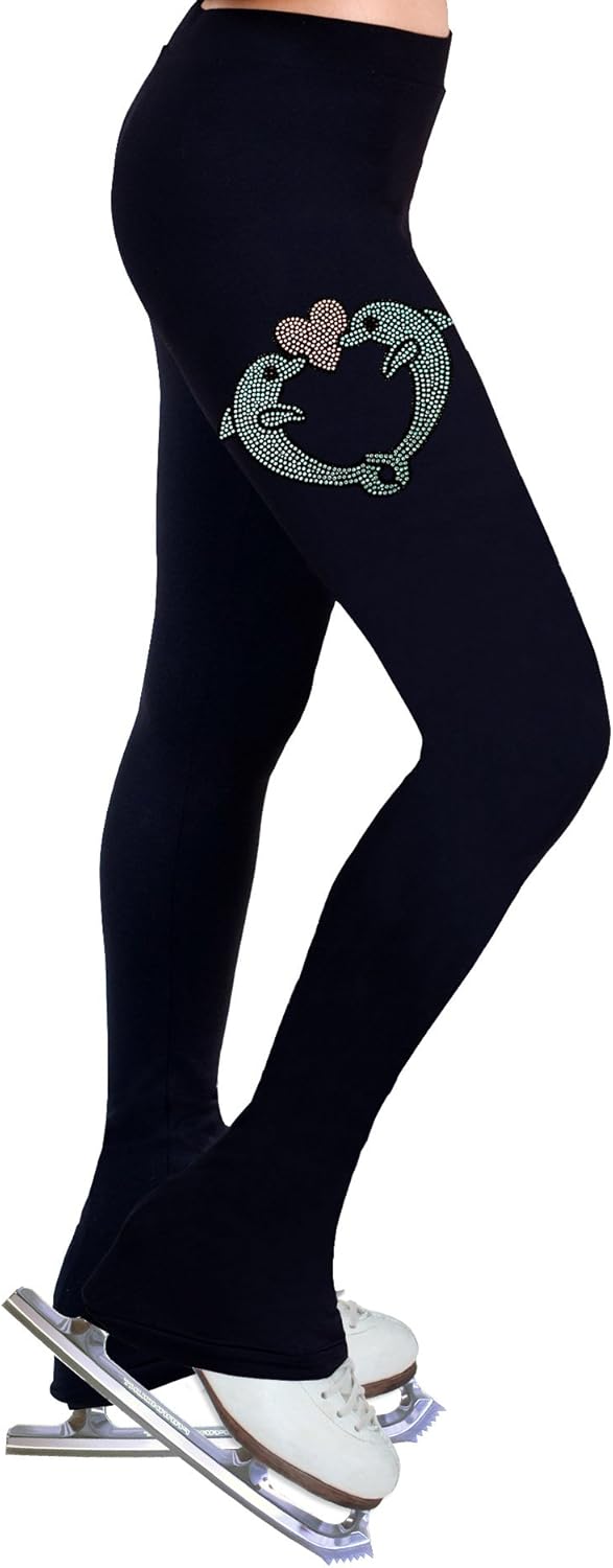 Figure Skating Practice Pants with Rhinestones R157 - Child Sizes