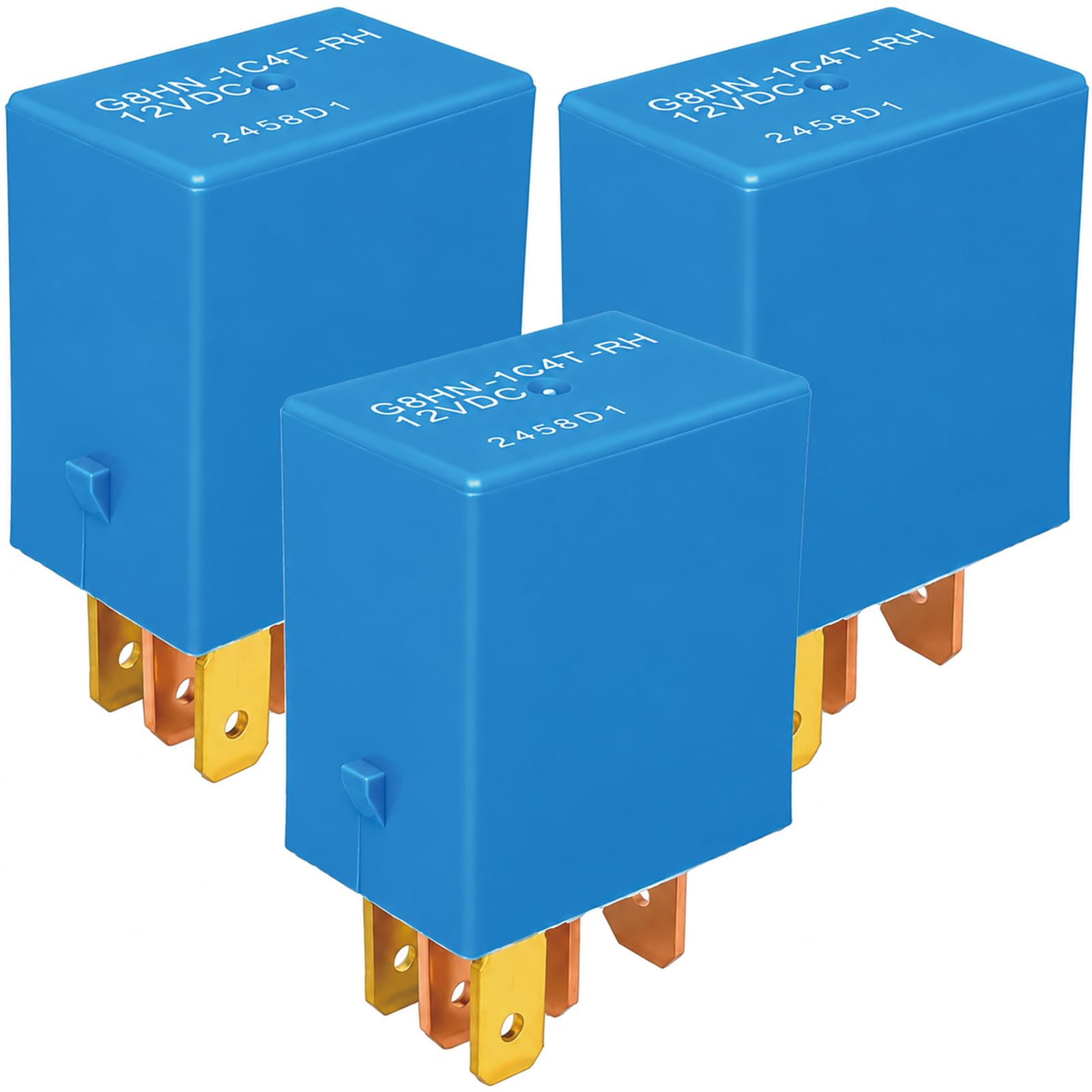 3-Pack G8HN-1C4T-RH Relay - SPDT 30A 12VDC 5-Pin Automotive Micro Relay - Compatible with Honda, Toyota, Ford (Civic, Camry, F-150) - Fixes P0113/P0627 Codes-image-13