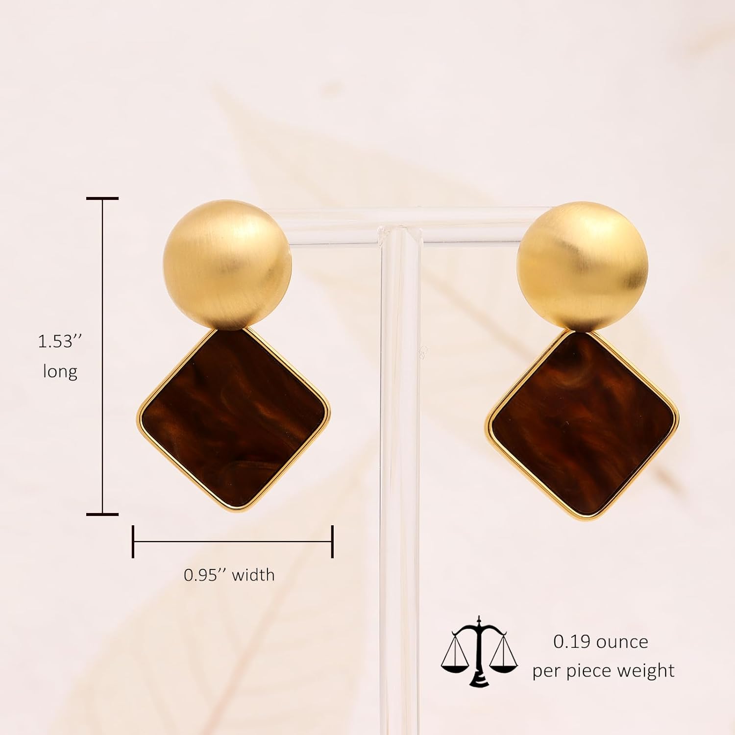 Chunky Gold Dangle Drop Stud Earrings for Women, Trendy Statement Vintage Geometric Dangling Earing Prom Winter Fashion Jewelry Gift - Image 3