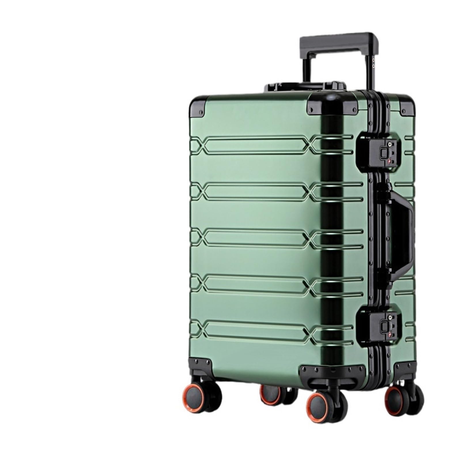 MUdson Trunk All Aluminum-Magnesium Alloy Travel Suitcase Mens Business Rolling Luggage On Wheels Trolley Luggage Carry-Ons Cabin Suitcase