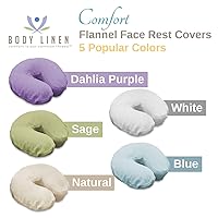 Vista 3 de Body Linen Comfort - Fundas de franela para mesas de masaje, suaves, duraderas y ligeras, 100% franela de algodón (paquete de 5, blanco)