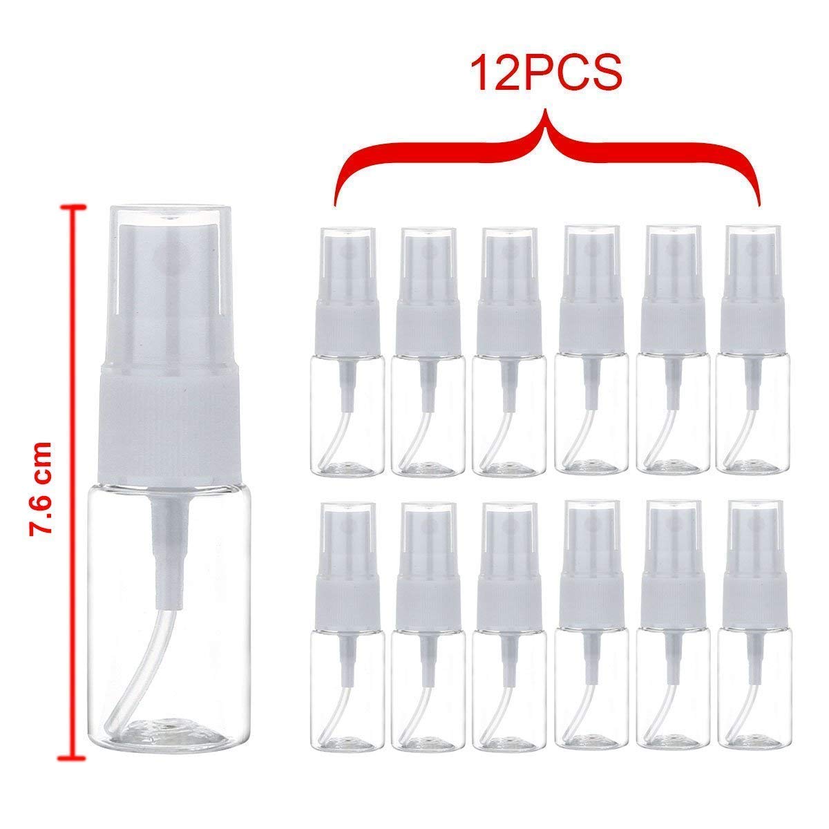 6 Leere Sprühflaschen Aus Kunststoff, Feiner Nebel, Reise-Zerstäuber-Set Mit 2 Trichtern & 12 Etiketten – Ideal Für Toilettenartikel, 50 Ml (braun)