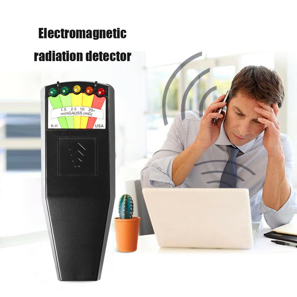 Digital LCD EMF Meter Detector Electromagnetic Field Radiation Tester Dosimeter (Black)