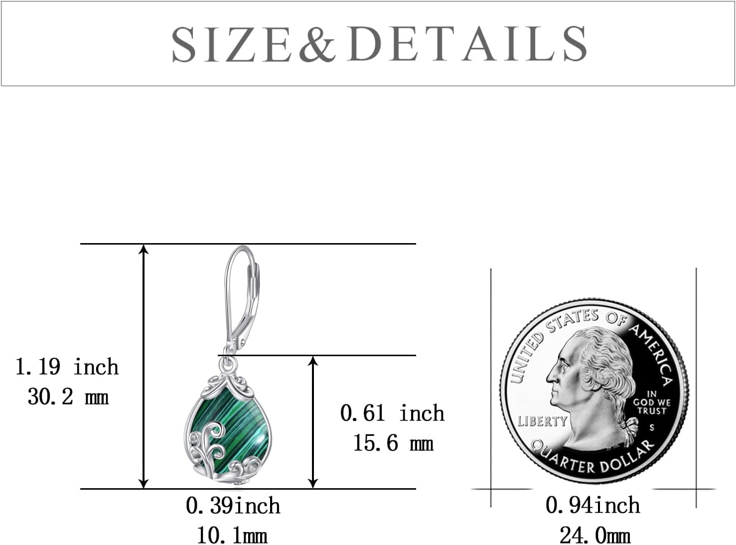 POPLYKE Celtic Filigree Teardrop Drop Dangle Earrings Sterling Silver Leverback Earrings Jewelry for Women - Image 2