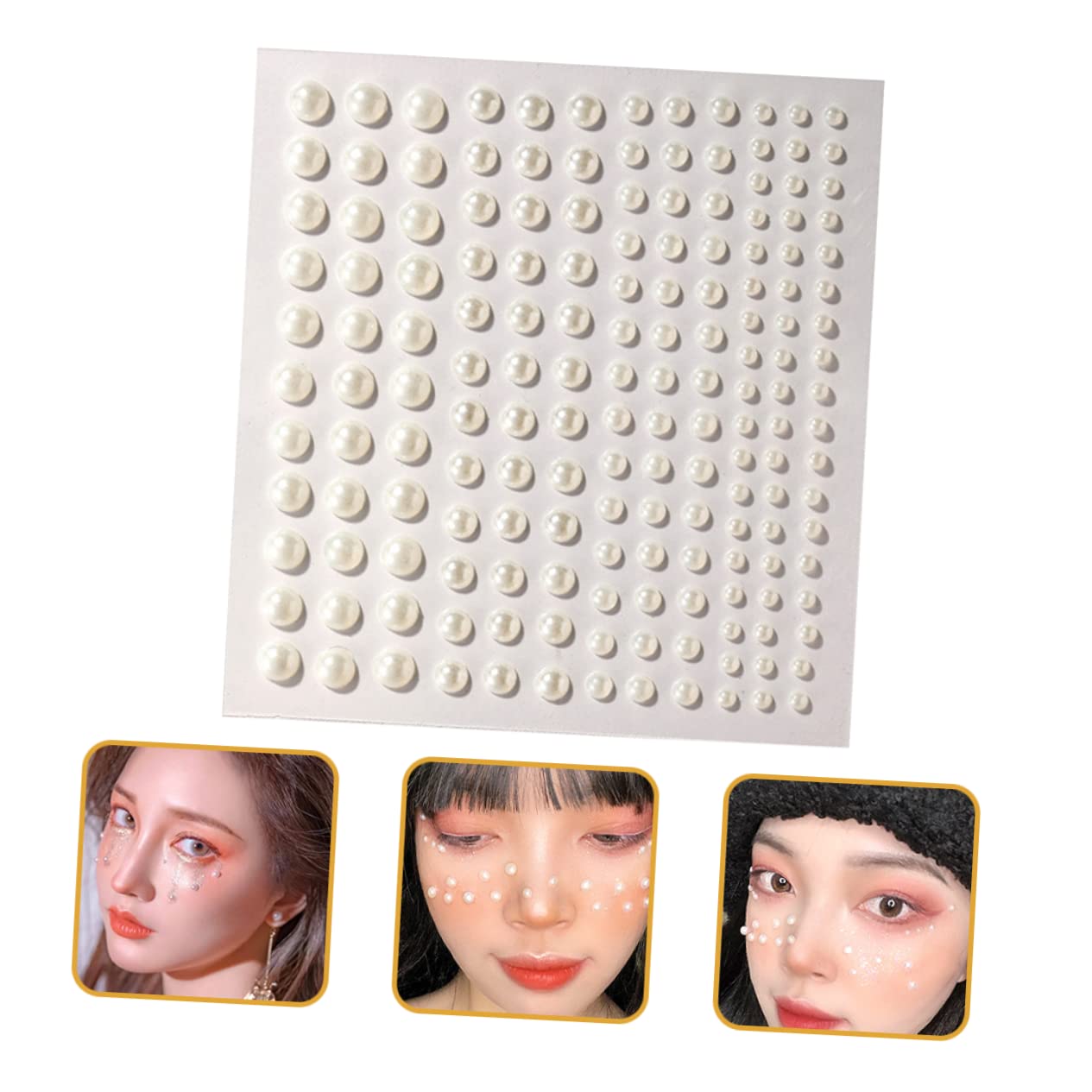 POPETPOP 4 Set Di Adesivi Per Trucco Autoadesivi Gemme Decorative Per Unghie Viso Eventi Temporanei 12 Fogli * 4